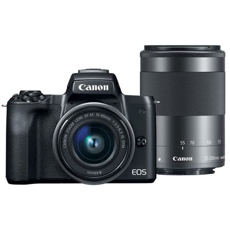 Canon EOS M50 II (M50 MARKII) 15-45mm+55-200mm 雙鏡組 (公司貨)