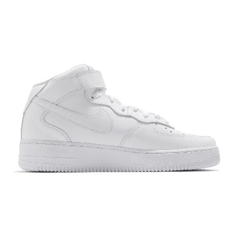 Nike 休閒鞋Air Force 1 Mid 07 全白中筒經典款男鞋魔鬼氈CW2289-111