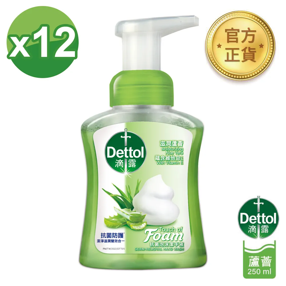 滴露Dettol-滋潤蘆薈泡沫潔手液(250ml)*12