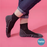 【Footer除臭襪】男款流線型氣墊減壓科技襪-男款(T102L-三色任選) 藍色 (24-27CM)