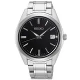 SEIKO 精工 都會時尚大三針男錶-銀x黑/39mm 6N52-00A0D(SUR311P1)