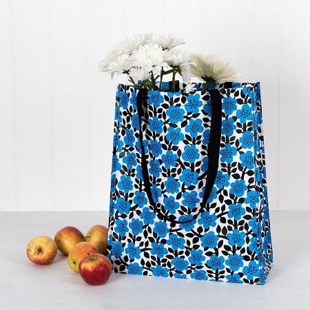 《Rex LONDON》環保購物袋(藍花)