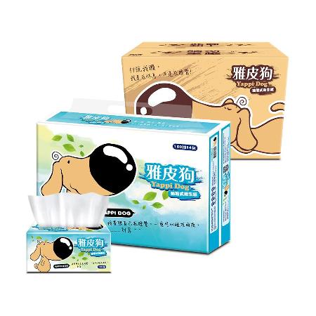 【雅皮狗】湛藍抽取式衛生紙150抽14包6袋/箱(84包)