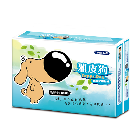 【雅皮狗】湛藍抽取式衛生紙150抽14包6袋/箱(84包)