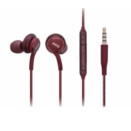 SAMSUNG 原廠 AKG 雙動圈入耳式耳機 EO-IG955 酒紅色 (S8系列盒裝拆售款)
