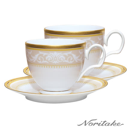 【日本Noritake】皇家花園金邊咖啡對杯