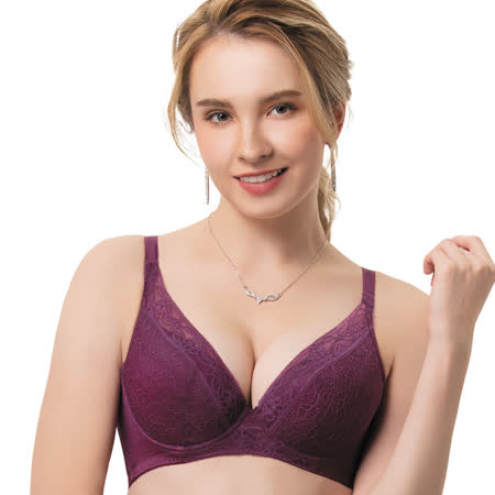 【思薇爾】維納斯系列B-E罩蕾絲集中包覆內衣(豔棗紅)