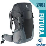 【德國 Deuter】Futura 24SL 輕量網架式透氣揹包(附原廠防水揹包套)/ 3400521 黑/水藍