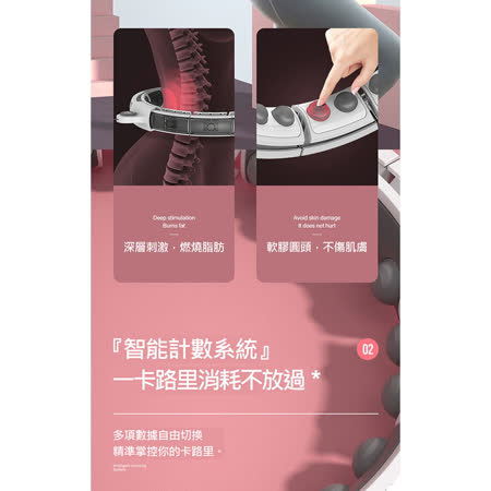 不會掉的呼拉圈/智能磁石按摩呼拉圈 智能計數/自由調節重量及大小/360度環繞按摩 XFE-K102