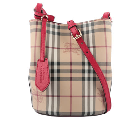 BURBERRY
格紋皮革斜背水桶包