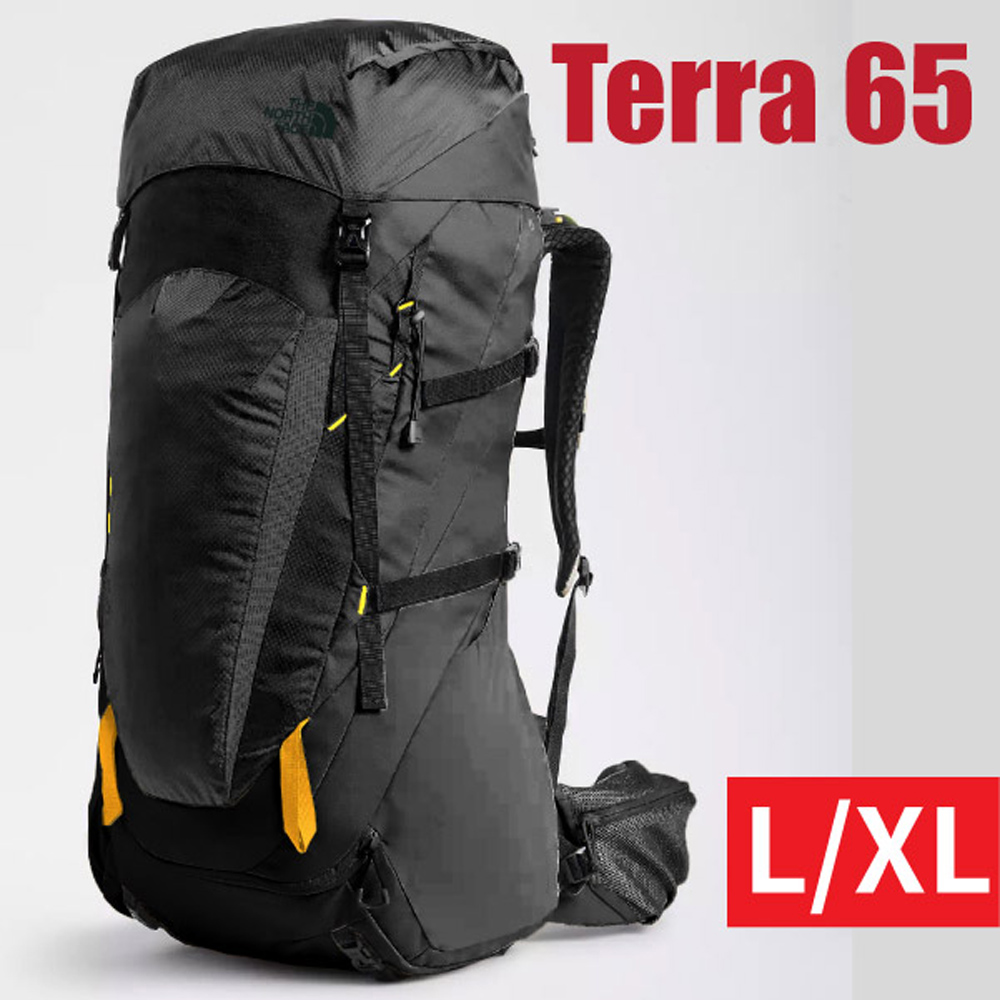 【美國 The North Face】TERRA 65L 加大專業網狀透氣減震登山健行背包(人體工學背負)/3GA5-KX7 黑 V