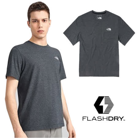 The North Face】男新款
閃電快乾吸濕排汗衣-深灰