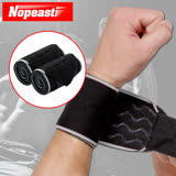 Nopeasti諾比 纏繞式運動健身矽膠防滑固定保護手腕套 2入/灰