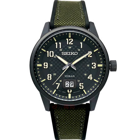 SEIKO 精工
軍綠夜光手錶