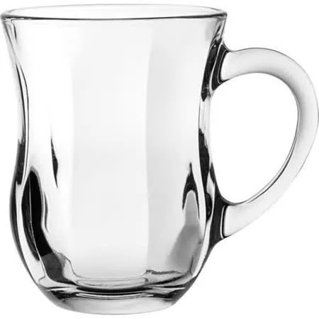 《Pasabahce》曲線玻璃馬克杯(300ml) | 水杯 茶杯 咖啡杯