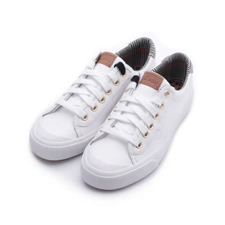 KEDS CREW KICK 蘇格蘭紋撞色皮革休閒鞋 白 9203W123108 女鞋