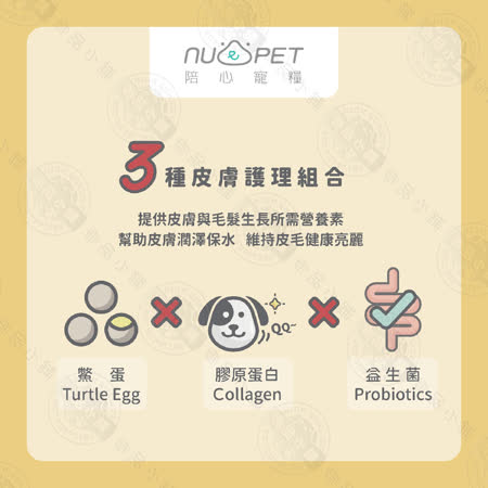 [2罐組] 陪心寵糧 NU4PET 陪心機能 PLUS 鱉蛋爆毛粉 35g 犬貓適用 寵物營養品