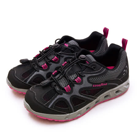 【女】GOODYEAR  固特異專業多功能排水機能戶外水陸鞋 WATER SHOES系列 黑灰桃 02630