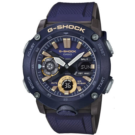 CASIO 卡西歐 G-SHOCK 海軍藍軍裝手錶 GA-2000-2A