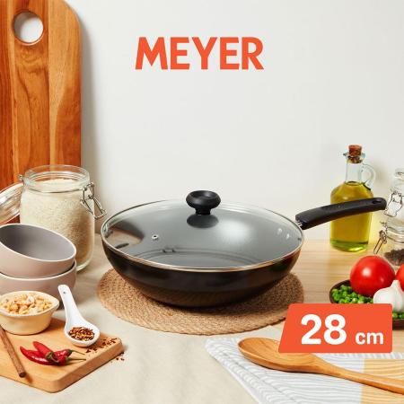 MEYER美亞 SKYLINE經典礦物不沾鍋炒鍋28cm(含蓋)