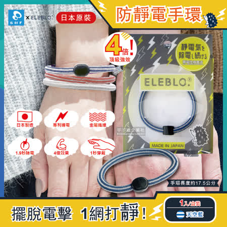 日本ELEBLO 頂級4倍強效汽車開門防靜電手環 1入/盒 (1.9秒急速除靜電髮圈)