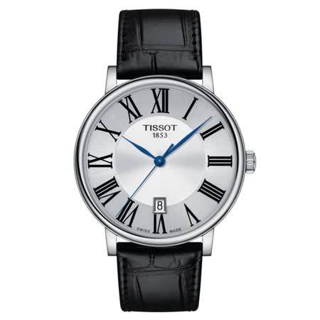 TISSOT天梭 CARSON PREMIUM系列 經典簡約大三針腕錶 / T1224101603300 / 40mm