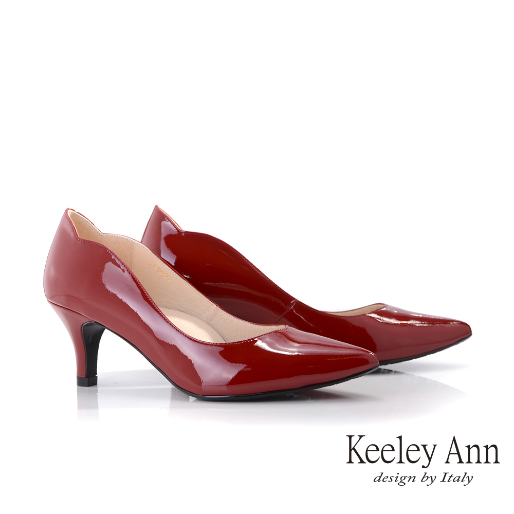 Keeley Ann極簡魅力 MIT流線型牛漆皮高跟鞋(紅色135063250)
