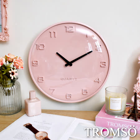 TROMSO風尚時代靜音時鐘-瑞典立體粉紅