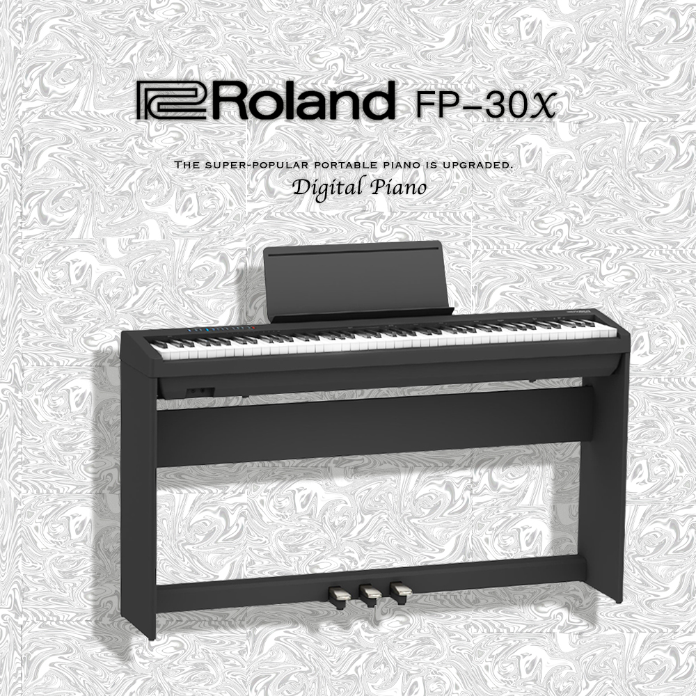 Roland FP-30X 數位鋼琴/套組/公司貨保固/黑色