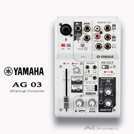 YAMAHA 自拍宅錄混音器 AG03 / 公司貨保固