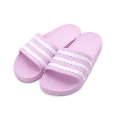 ADIDAS 一體成型運動拖鞋 粉紫