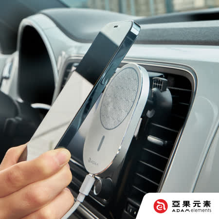 【亞果元素】OMNIA C2 車用磁吸充電器 黑