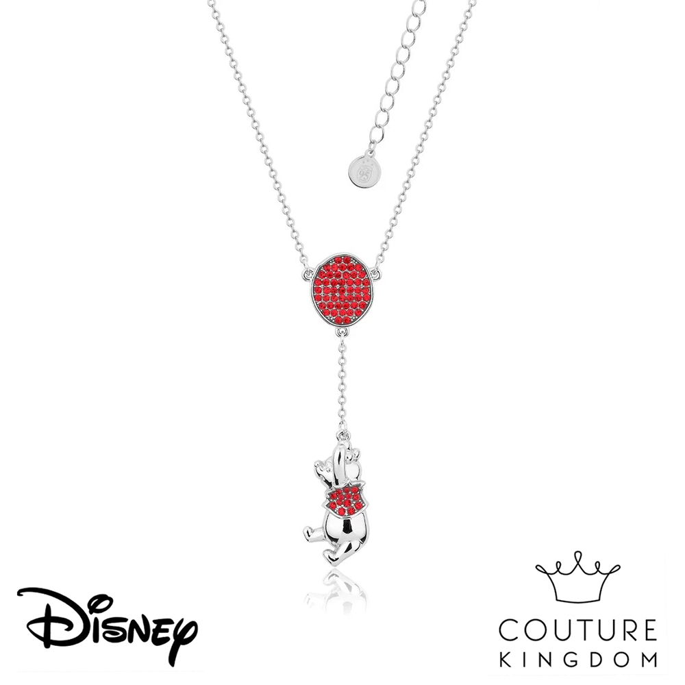 Disney Jewellery 小熊維尼 派對氣球鍍14K白金水晶項鍊 by Couture Kingdom