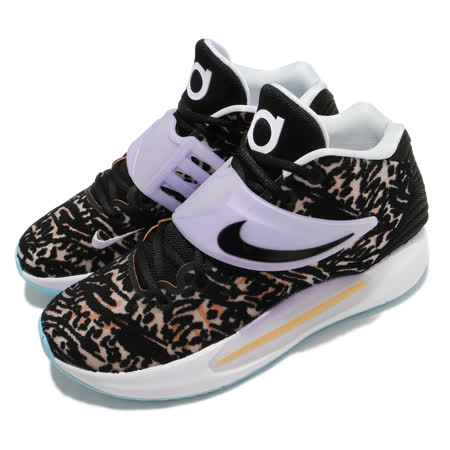 Nike 籃球鞋 KD14代 EP 杜蘭特 男鞋 綁帶 魔鬼氈 豹紋 耐磨 避震 黑 白 CZ0170001 CZ0170-001