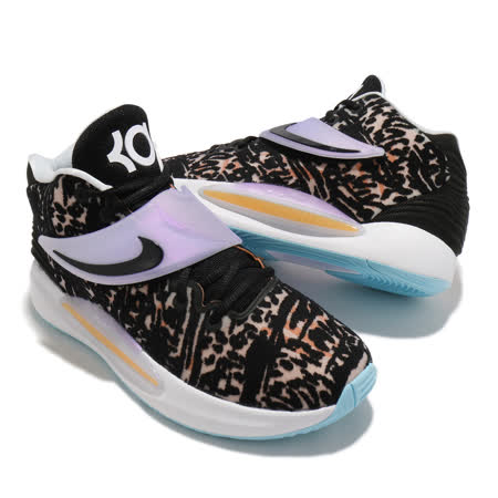 Nike 籃球鞋 KD14代 EP 杜蘭特 男鞋 綁帶 魔鬼氈 豹紋 耐磨 避震 黑 白 CZ0170001 CZ0170-001