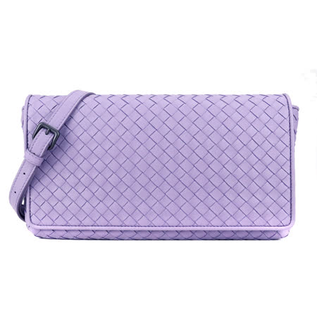 BOTTEGA VENETA
編織小羊皮翻蓋鏈帶斜背包