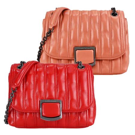 LONGCHAMP 
BRIOCHE系列小綿羊皮翻蓋鏈帶斜背包(小/多色選)