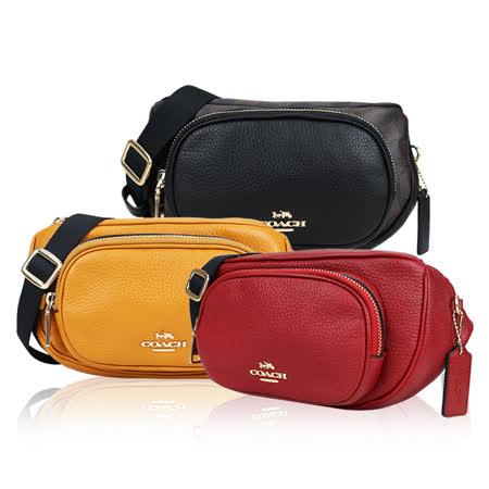 COACH 
經典馬車LOGO雙層腰包