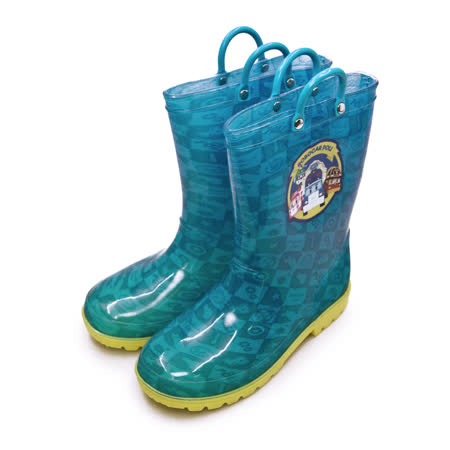 【中童】POLI 波力 16cm-21cm 兒童雨鞋 高筒雨靴 藍黃 91606