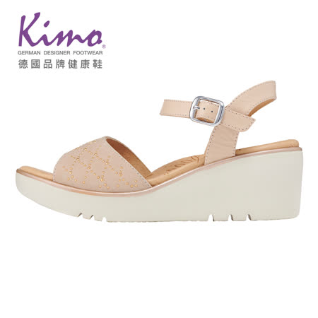 Kimo
 菱格銀珠裝飾楔型涼鞋