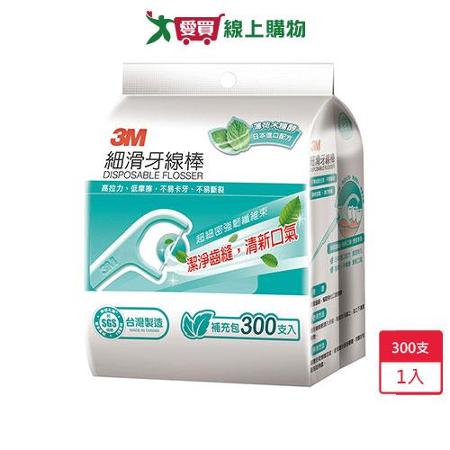 3M細滑牙線棒薄荷木糖醇補充包300支