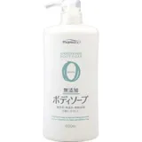 日本【 熊野油脂】 PharmaACT無添加按壓式沐浴乳600ml