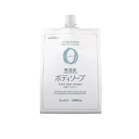 日本【 熊野油脂】 PharmaACT 無添加沐浴乳 1000ml 補充包