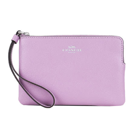 COACH 
防刮皮革L拉鍊手拿包