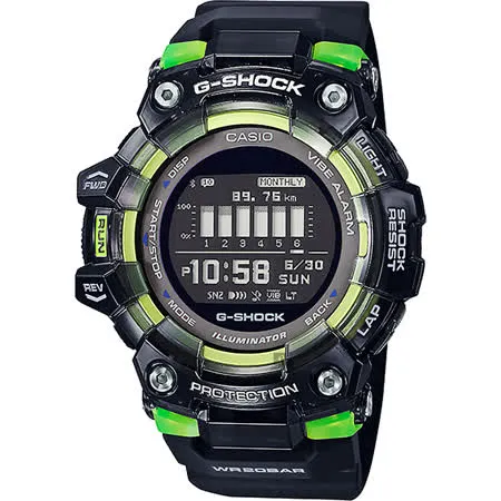 CASIO 卡西歐 G-SHOCK 多功能運動藍芽電子錶-黑 GBD-100SM-1