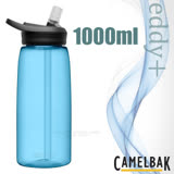 【美國 CAMELBAK】eddy+ 多水吸管水瓶RENEW 1000ml.運動水壺.休閒壼/專利咬嘴設計/CB24644 透藍