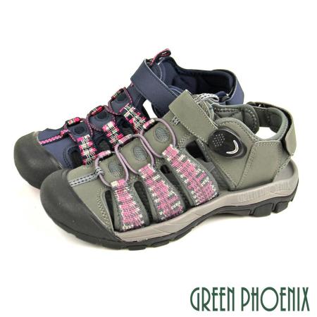 GREEN PHOENIX
雙彩織帶磁扣休閒護趾涼