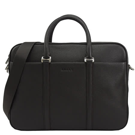 BALLY 6225220 MALESO壓印LOGO 牛皮商務兩用包.深咖 大