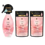 日本【P&G】EAU DE LUXE衣物香噴 280ml-巴黎花嫁*1瓶+補充包兩包