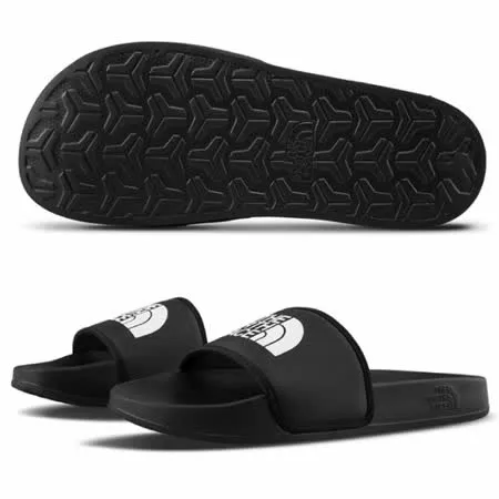 【The North Face】男 BASE CAMP SLIDE III輕量便利LOGO拖鞋/4T2R-KY4 黑/白